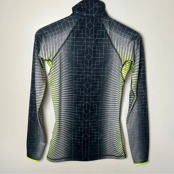 Nike Pro Thermal Dri Fit Long Sleeve 1/2 Zip Pullover Geo Print XS Athletic Gym - Picture 4 of 8